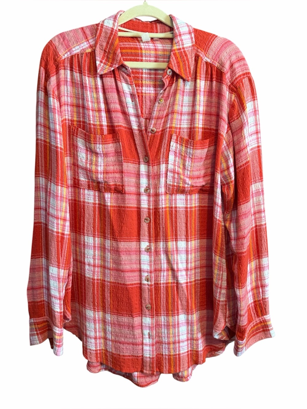 Anthropologie Pilcro Plaid Button Down Shirt size Small